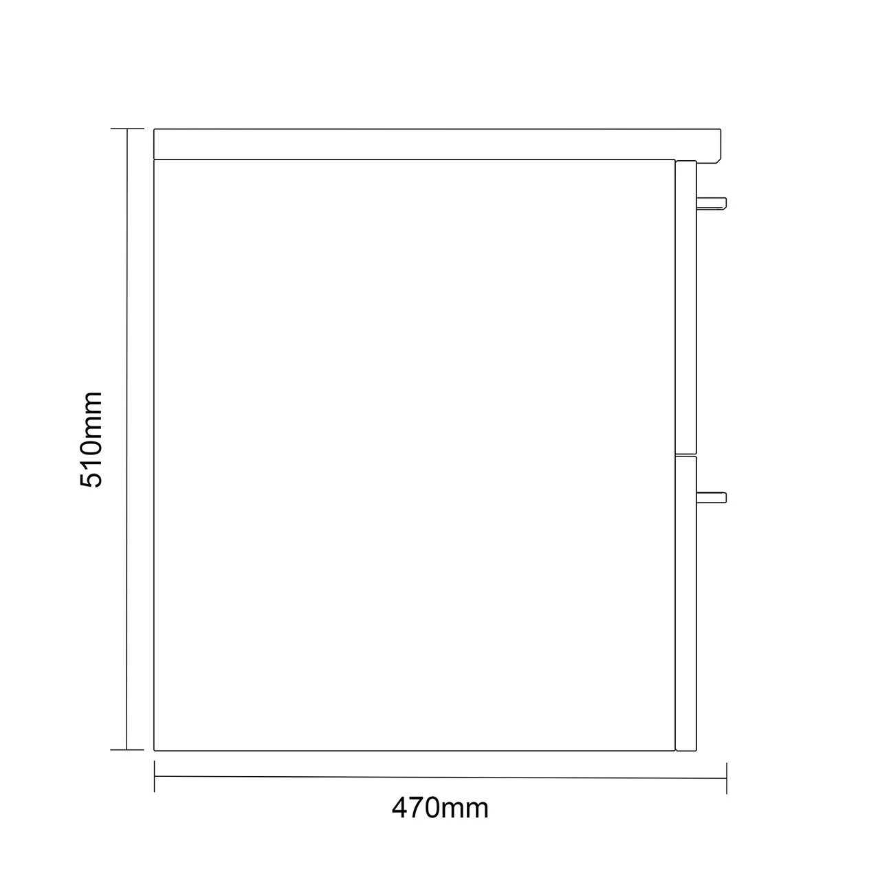 Napoli Nero Oak 800mm Wall Mounted Vanity Unit For Countertop Basins With 2 Drawers And Brushed Brass Handles - Image 6