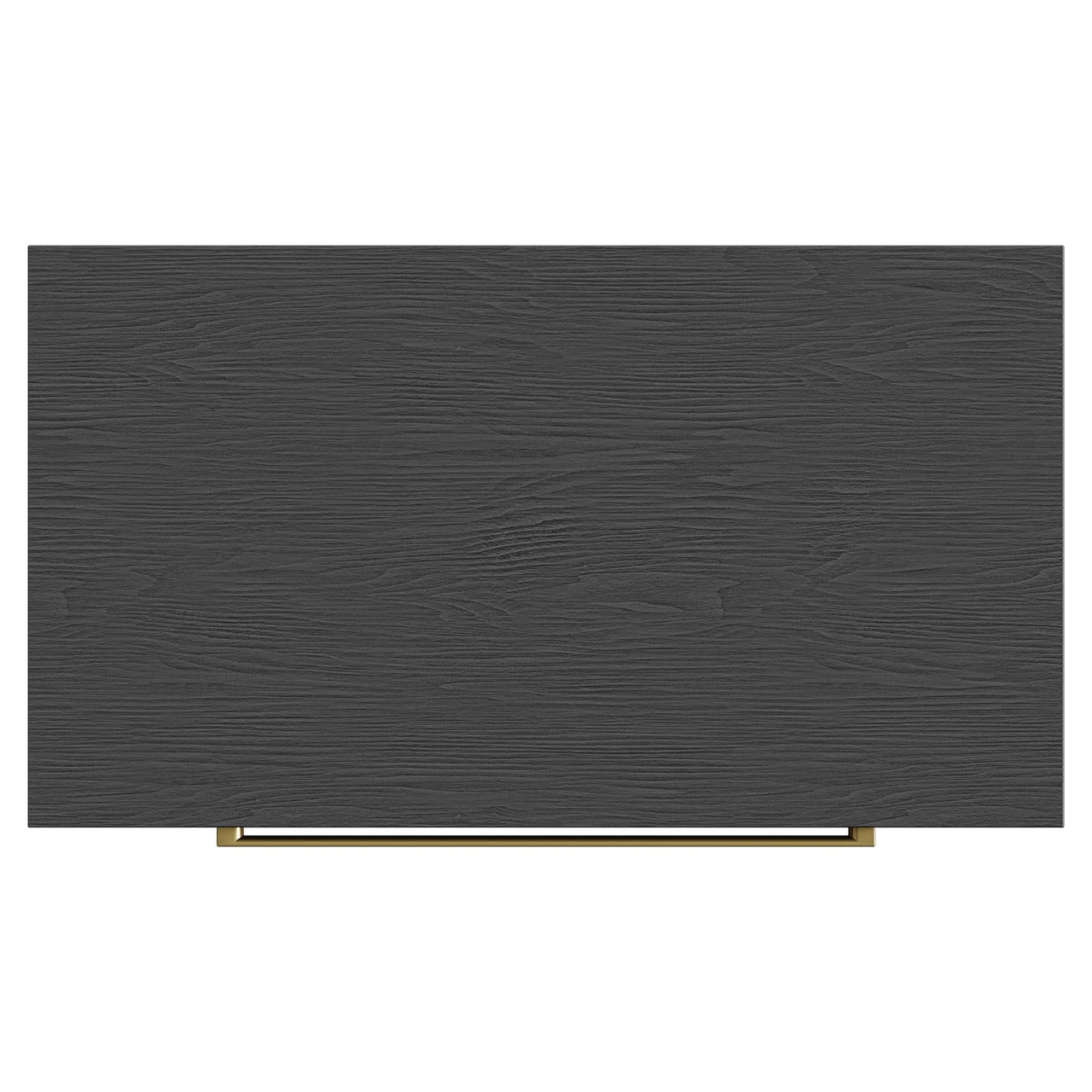 Napoli Nero Oak 800mm Wall Mounted Vanity Unit For Countertop Basins With 2 Drawers And Brushed Brass Handles - Image 5