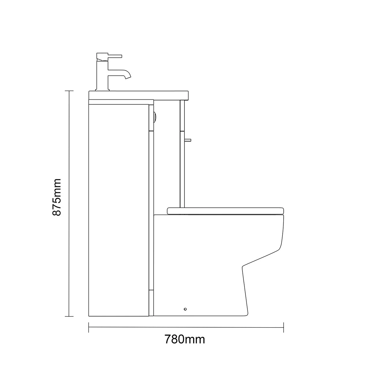 Napoli Olive Green 1100mm Vanity Unit Toilet Suite With 1 Tap Hole Basin And 2 Doors With Brushed Brass Handles - Image 6
