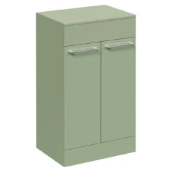 Napoli Olive Green 500mm Floor Standing Vanity Unit For Countertop Basins With 2 Doors And Polished Chrome Handles 10 Napoli Olive Green 500mm Floor Standing Vanity Unit For Countertop Basins With 2 Doors And Polished Chrome Handles -Luxury Bath Shop napoli olive green 500mm floor standing vanity unit for countertop basins with 2 doors and polished chrome handles left 43926.1688112227