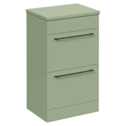 Napoli Olive Green 500mm Floor Standing Vanity Unit For Countertop Basins With 2 Drawers And Gunmetal Grey Handles 10 Napoli Olive Green 500mm Floor Standing Vanity Unit For Countertop Basins With 2 Drawers And Gunmetal Grey Handles -Luxury Bath Shop napoli olive green 500mm floor standing vanity unit for countertop basins with 2 drawers and gunmetal grey handles left 72599.1688112195