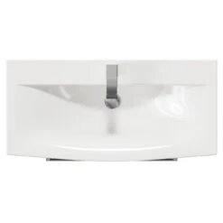 Napoli Olive Green 800mm Floor Standing Vanity Unit With 1 Tap Hole Curved Basin And 2 Drawers With Polished Chrome Handles -Luxury Bath Shop napoli olive green 800mm floor standing vanity unit with 1 tap hole curved basin and 2 drawers with polished chrome handles top 78048.1682081834