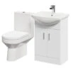 Neiva Gloss White 550mm 2 Door Vanity Unit And Rimless Toilet Suite -Luxury Bath Shop neiva gloss white 550mm 2 door vanity unit and rimless toilet suite right 29657.1658133073