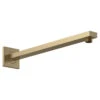 Nuie Brushed Brass Small Rectangular Shower Arm - ARM813 -Luxury Bath Shop nuie brushed brass small rectangular shower arm arm813 main 32131.1664526003