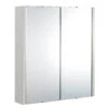 Nuie Eden Gloss Grey Mist 600mm 2 Door Mirror Cabinet - NVM413 -Luxury Bath Shop nuie eden gloss grey mist 600mm 2 door mirror cabinet nvm413 74146.1652443574