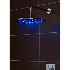 Nuie LED 200mm Round Fixed Shower Head - STY069 -Luxury Bath Shop nuie led 200mm round fixed shower head sty069 three 74528.1652443873