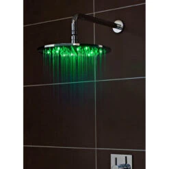 Nuie LED 300mm Round Fixed Shower Head - STY071 -Luxury Bath Shop nuie led 300mm round fixed shower head sty071 four 84337.1652443874