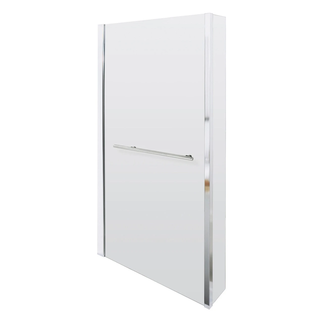 Nuie Quattro 805mm Square Hinged Shower Bath Screen With Rail - NSBSR1