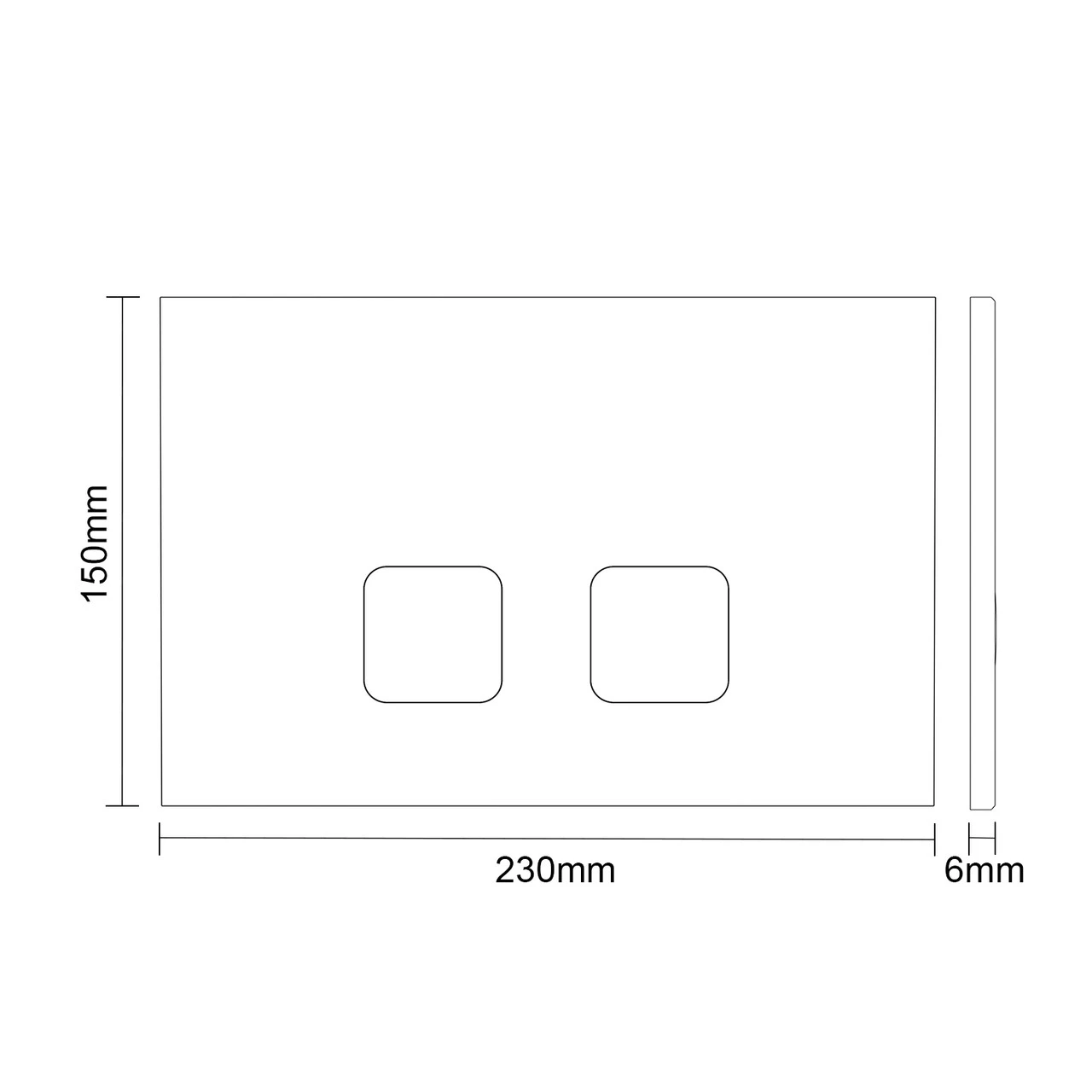 OLI 120 Plus Mechanical Mid Height Concealed Cistern With Wall Frame And Basal Polished Dual Flush Plate With Square Buttons 5 OLI 120 Plus Mechanical Mid Height Concealed Cistern With Wall Frame And Basal Polished Dual Flush Plate With Square Buttons - Image 3