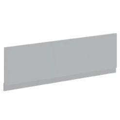 Matt Grey MDF 1700mm Front Bath Panel -Luxury Bath Shop oslo matt grey mdf 1700mm front bath panel left 22529.1675857111