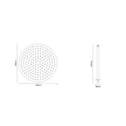 Polished Chrome 300mm Thin Round Fixed Shower Head And Wall Arm -Luxury Bath Shop polished chrome 300mm thin round fixed shower head and wall arm line top 44428.1678114995