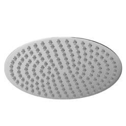 Polished Chrome 300mm Thin Round Fixed Shower Head -Luxury Bath Shop polished chrome 300mm thin round fixed shower head left 28833.1652444557