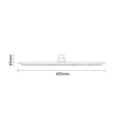 Polished Chrome 400mm Thin Round Fixed Shower Head -Luxury Bath Shop polished chrome 400mm thin round fixed shower head line side 94810.1652444558