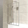 Polished Chrome 840mm Four Fold Shower Screen -Luxury Bath Shop polished chrome 840mm four fold shower screen roomset 59389.1652443975
