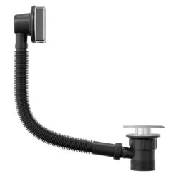 Polished Chrome Square Easy Clean Sprung Click Clack Bath Waste -Luxury Bath Shop polished chrome square easy clean sprung click clack bath waste side 88549.1666801023