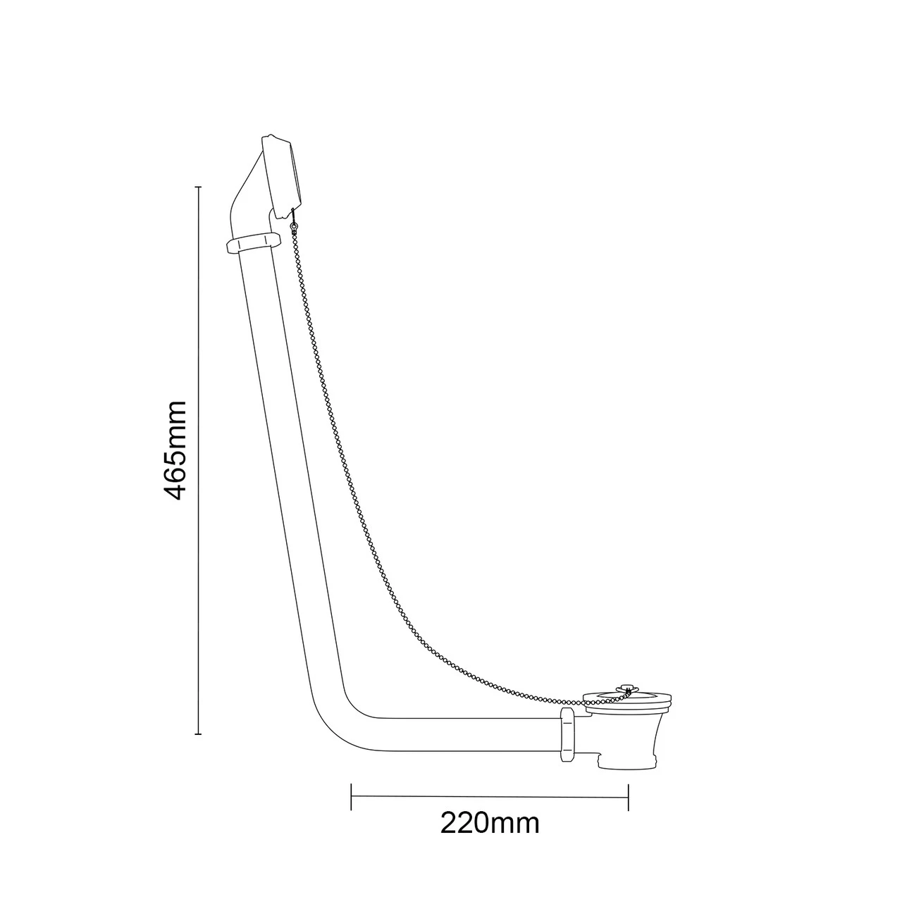 Polished Chrome Traditional Luxury Exposed Retainer Bath Tub Waste - Image 6