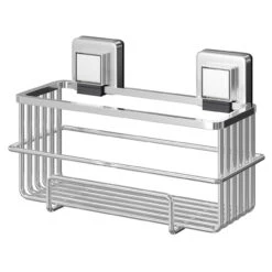 PushLoc Polished Chrome Wall Mounted Bottle Basket