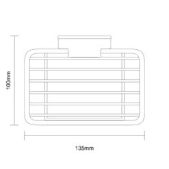 PushLoc Polished Chrome Wall Mounted Soap Basket -Luxury Bath Shop pushloc polished chrome wall mounted soap basket line top 50492.1652444784