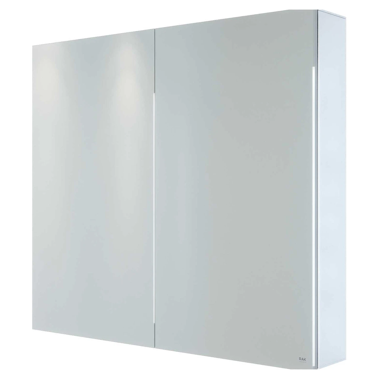 RAK Gemini 600mm X 700mm Aluminium 2 Door Mirrored Cabinet With Adjustable Shelves - RAKGEM5002