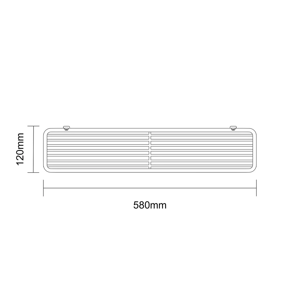Selena Polished Chrome Large Wall Mounted Rectangular Shower Basket - Image 6