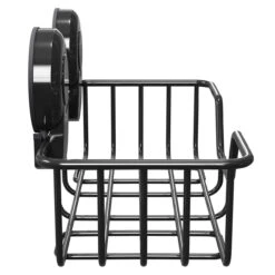 SuctionLoc Black Wall Mounted Rectangular Basket -Luxury Bath Shop suctionloc black wall mounted rectangular basket side 33477.1658132865