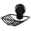 SuctionLoc Black Wall Mounted Soap Basket -Luxury Bath Shop suctionloc black wall mounted soap basket right 88791.1658132863