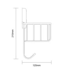 SuctionLoc Black Wall Mounted Sponge Basket -Luxury Bath Shop suctionloc black wall mounted sponge basket line side 57675.1658132864