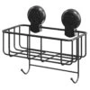 SuctionLoc Black Wall Mounted Sponge Basket -Luxury Bath Shop suctionloc black wall mounted sponge basket right 03273.1658132864