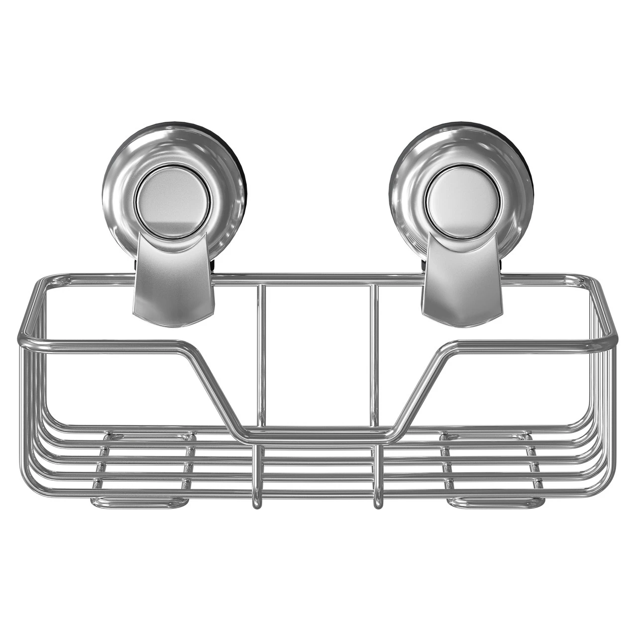 SuctionLoc Chrome Wall Mounted Rectangular Basket 4 SuctionLoc Chrome Wall Mounted Rectangular Basket - Image 2
