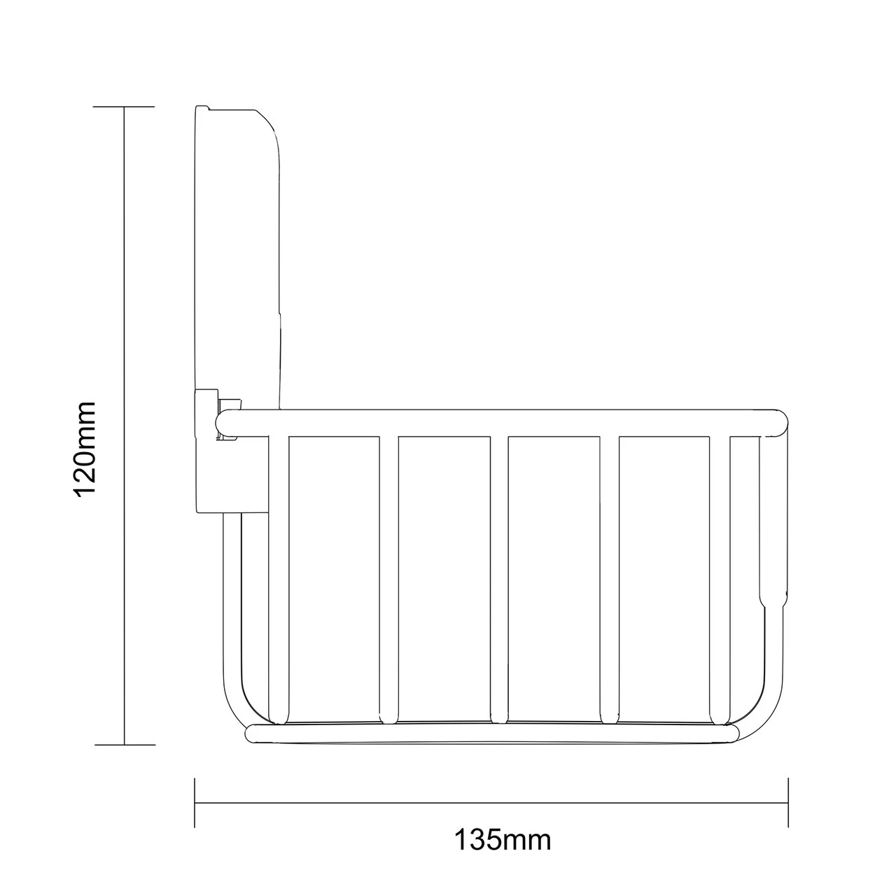 SuctionLoc Chrome Wall Mounted Rectangular Basket 8 SuctionLoc Chrome Wall Mounted Rectangular Basket - Image 6