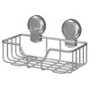 SuctionLoc Chrome Wall Mounted Rectangular Basket