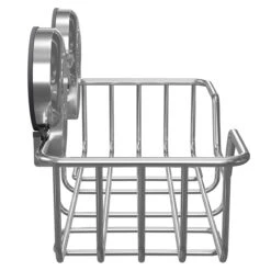 SuctionLoc Chrome Wall Mounted Rectangular Basket 11 SuctionLoc Chrome Wall Mounted Rectangular Basket -Luxury Bath Shop suctionloc chrome wall mounted rectangular basket side 25290.1658132860