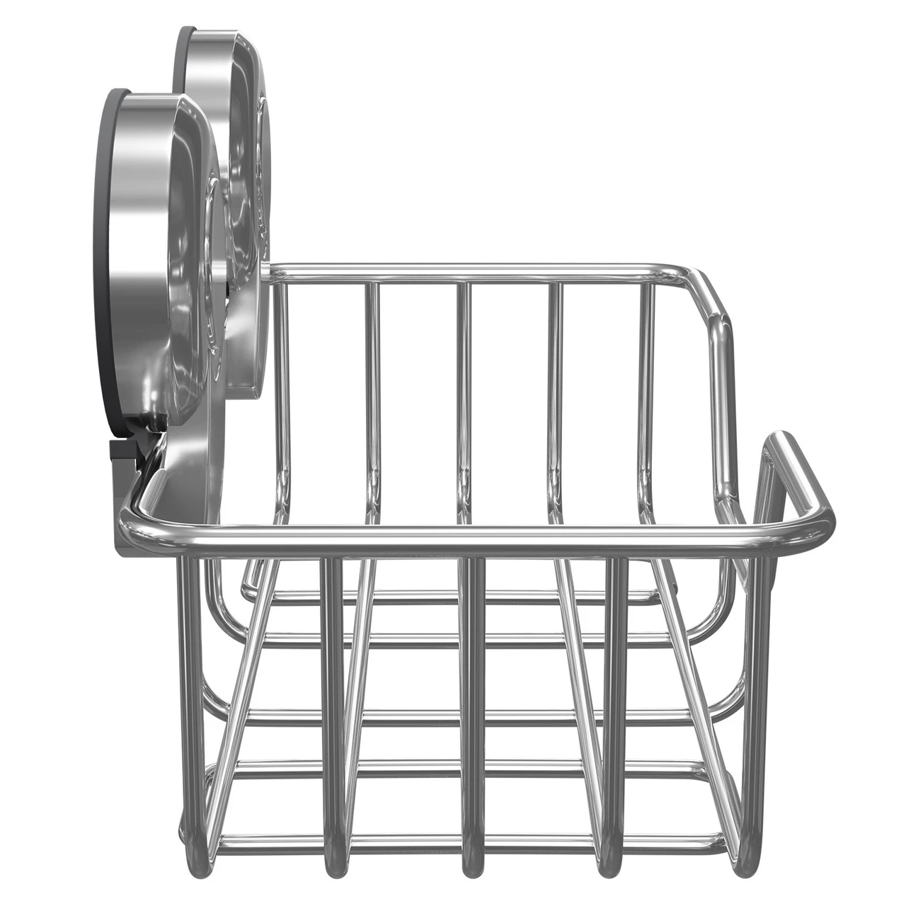 SuctionLoc Chrome Wall Mounted Rectangular Basket 6 SuctionLoc Chrome Wall Mounted Rectangular Basket - Image 4