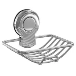 SuctionLoc Chrome Wall Mounted Soap Basket -Luxury Bath Shop suctionloc chrome wall mounted soap basket left 60651.1658132858