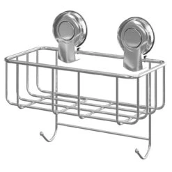 SuctionLoc Chrome Wall Mounted Sponge Basket