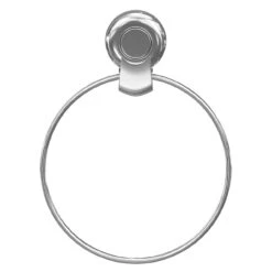SuctionLoc Chrome Wall Mounted Towel Ring -Luxury Bath Shop suctionloc chrome wall mounted towel ring front 87385.1658132857