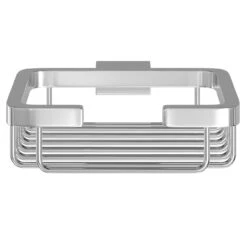 Taurus Polished Chrome Wall Mounted Soap Basket -Luxury Bath Shop taurus polished chrome wall mounted soap basket front 40344.1652444469