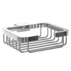 Taurus Polished Chrome Wall Mounted Soap Basket -Luxury Bath Shop taurus polished chrome wall mounted soap basket left 91193.1652444469