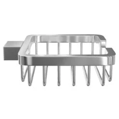 Taurus Polished Chrome Wall Mounted Soap Basket -Luxury Bath Shop taurus polished chrome wall mounted soap basket side 42938.1652444469