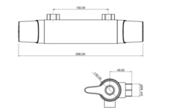 Triton Elina Inc TMV3 Bar Lever Valve Only (Formerly Eden Bar Mixer) - TMELBLN2 -Luxury Bath Shop the shower doctor triton triton elina inc tmv3 bar lever valve only formerly eden bar mixer tmelbln2 1689426058Triton Elina Inc TMV3 Bar Lever Valve Only Dimensions