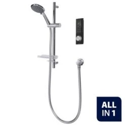 Triton Host Digital Mixer Shower All-In-One Wall Pack With Riser Rail - Circular - Hosdmwrrcirs