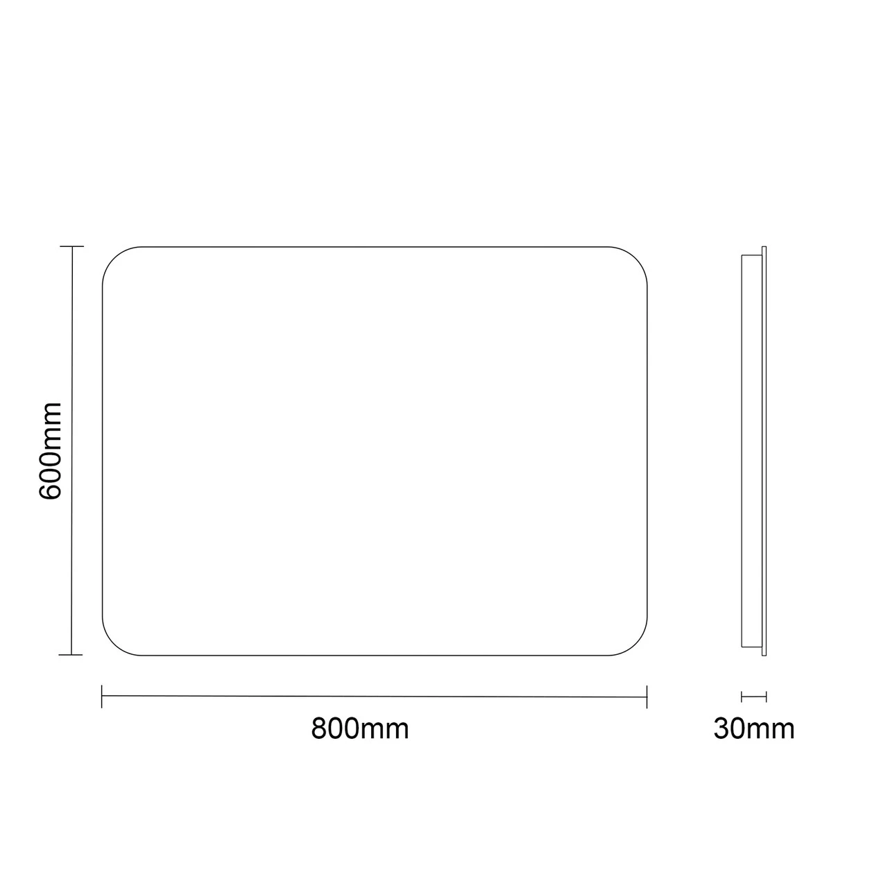 Vacuna 800mm X 600mm Illuminated LED Mirror With Demister - Image 4