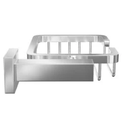 Virgo Polished Chrome Wall Mounted Soap Basket -Luxury Bath Shop virgo polished chrome wall mounted soap basket side 27325.1652444700