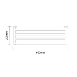 Virgo Polished Chrome Wall Mounted Towel Shelf With Towel Rail -Luxury Bath Shop virgo polished chrome wall mounted towel shelf with towel rail line top 90593.1652444703