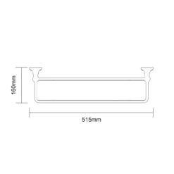 Windsor. Windsor 1930 Traditional Polished Chrome And Glass Wall Mounted Vanity Shelf 13 Windsor. Windsor 1930 Traditional Polished Chrome And Glass Wall Mounted Vanity Shelf -Luxury Bath Shop windsor 1930 traditional polished chrome and glass wall mounted vanity shelf top line drawing 62882.1661345770