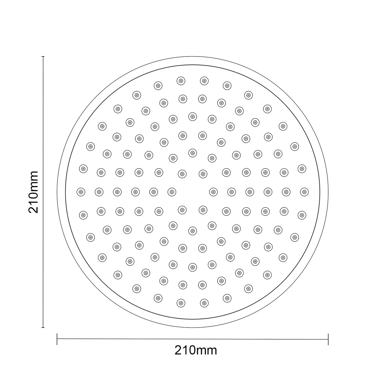 Windsor. Windsor Traditional Polished Chrome 210mm Traditional Round Shower Head 7 Windsor. Windsor Traditional Polished Chrome 210mm Traditional Round Shower Head - Image 5